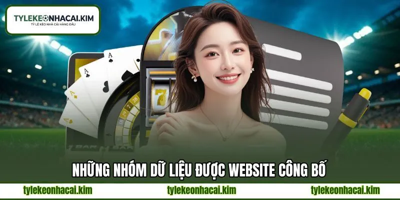 Những nhóm dữ liệu được website công bố